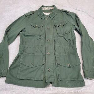 Kirrra Green Army Military Jacket Women Large Gorp Boho Classic Cottagecore